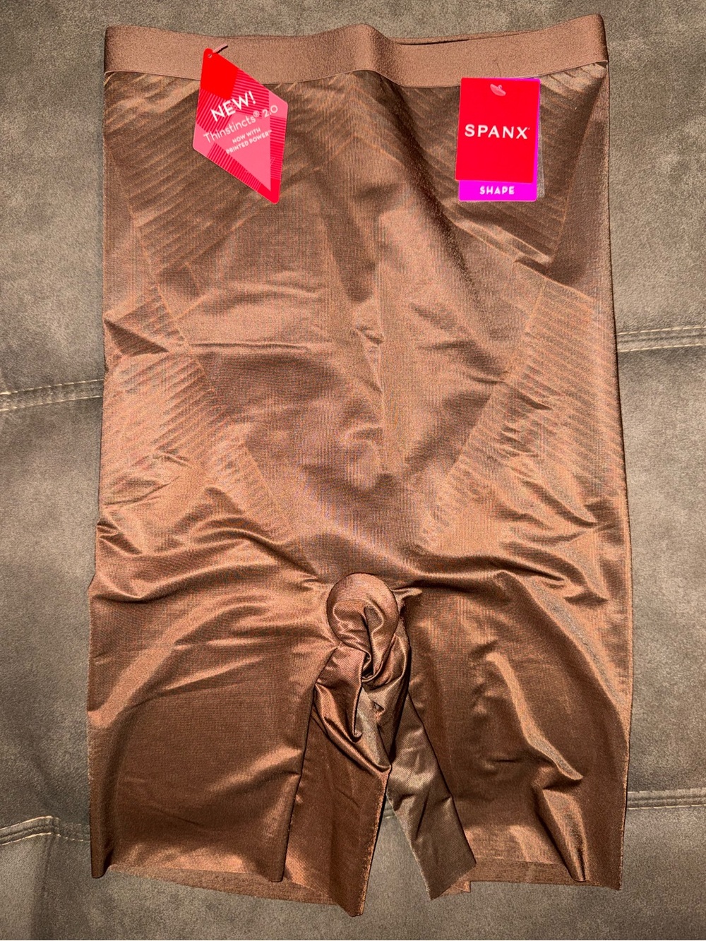 🆕 SPANX Thinstincts 2.0 Mid Thigh Shaper Shorts Brown XS, S Slimming